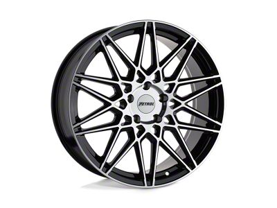 Petrol P3C Gloss Black with Machined Face Wheel; 17x8 (05-09 Mustang GT, V6)