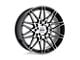 Petrol P3C Gloss Black with Machined Face Wheel; 17x8 (05-09 Mustang GT, V6)