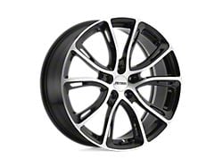 Petrol P5A Gloss Black with Machined Cut Face Wheel; 18x8 (05-09 Mustang GT, V6)