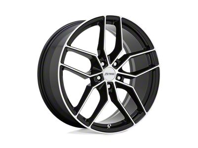 Petrol P5C Gloss Black with Machined Face Wheel; 17x8 (05-09 Mustang GT, V6)