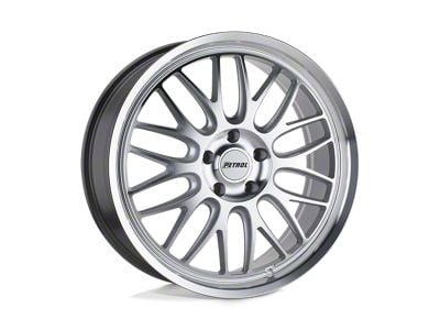 Petrol P4C Silver with Machined Face and Lip Wheel; 18x8; 35mm Offset (10-15 Camaro, Excluding ZL1)