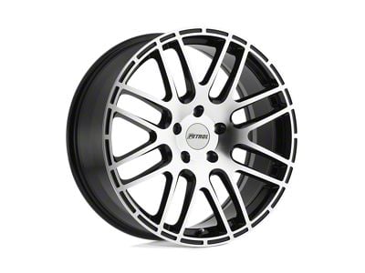 Petrol P6A Gloss Black with Machined Cut Face Wheel; 17x7.5; 40mm Offset (10-14 Mustang GT w/o Performance Pack, V6)