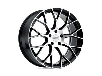 Petrol P2B Gloss Black with Machined Face Wheel; 16x7; 40mm Offset (99-04 Mustang GT, V6)