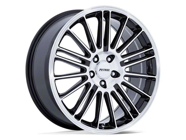 Petrol P1D Gloss Black with Machined Face Wheel; 18x8 (11-23 AWD Charger)