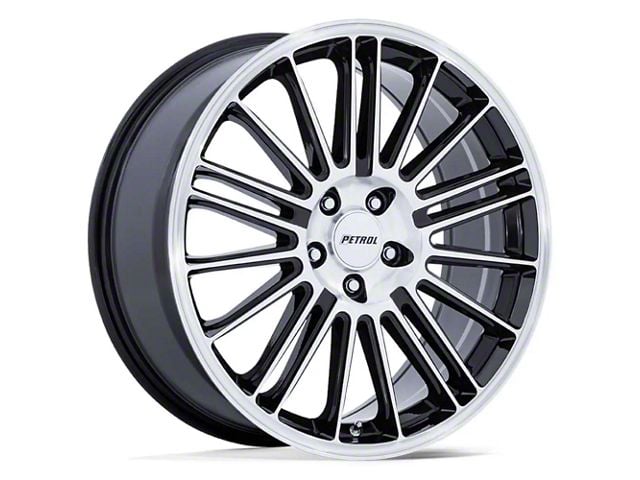 Petrol P1D Gloss Black with Machined Face Wheel; 19x8 (11-23 AWD Charger)
