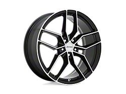 Petrol P5C Gloss Black with Machined Face Wheel; 17x8 (11-23 Charger w/o Brembo Brakes)