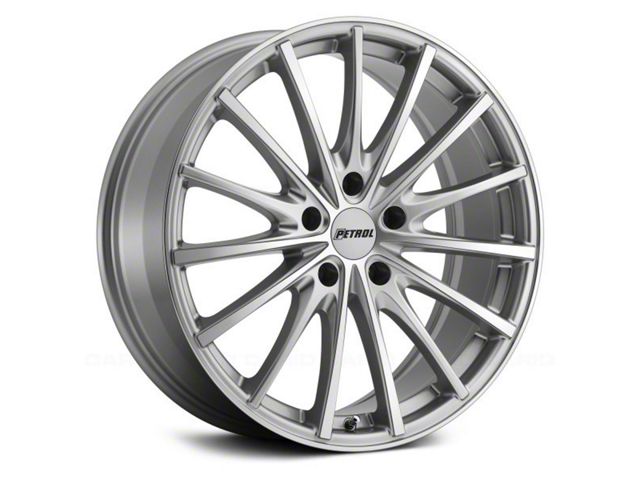 Petrol P3A Silver Machined Wheel; 18x8 (21-24 Mustang Mach-E, Excluding GT)