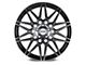 Petrol P3C Gloss Black Machined Wheel; 18x8 (21-24 Mustang Mach-E, Excluding GT)