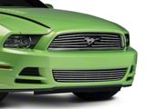 Modern Billet Lower Grille; Polished (13-14 Mustang V6)