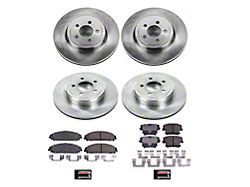 PowerStop OE Replacement Brake Rotor and Pad Kit; Front and Rear (09-23 Challenger GT, R/T, Rallye Redline, SXT & T/A w/ Dual Piston Front Calipers; 2011 Challenger SE w/ Dual Piston Front Calipers)