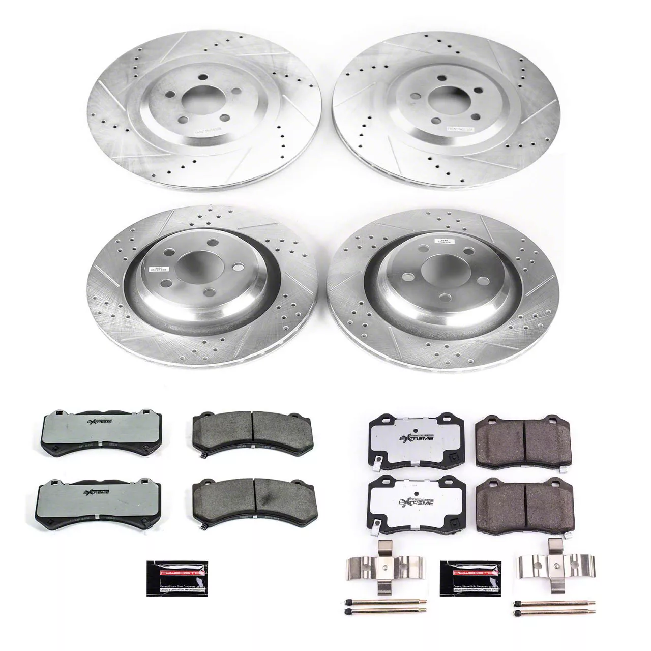 PowerStop Challenger Z26 Street Warrior Brake Rotor and Pad Kit; Front and  Rear K8170-26 (15-20 Challenger R/T 392