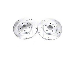 PowerStop Evolution Cross-Drilled and Slotted Rotors; Front Pair (10-15 Camaro LS, LT)