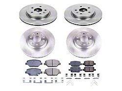 PowerStop OE Replacement Brake Rotor and Pad Kit; Front and Rear (16-24 Camaro LS & LT w/ Single Piston Front Calipers)