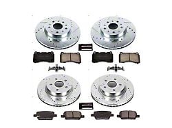 PowerStop Z23 Evolution Sport Brake Rotor and Pad Kit; Front and Rear (16-24 Camaro LS & LT w/ 4-Piston Front Calipers; 20-24 Camaro LT1)