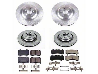 PowerStop OE Replacement Brake Rotor and Pad Kit; Front and Rear (15-20 Charger Daytona 392, Scat Pack 392, SRT 392 & SRT Hellcat w/ 6-Piston Front Calipers)