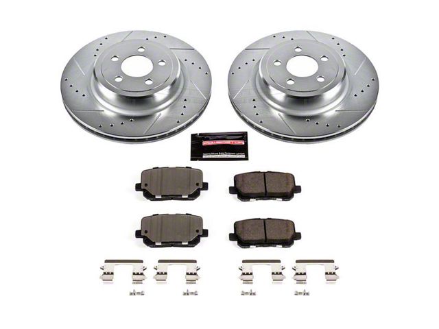 PowerStop Z23 Evolution Sport Brake Rotor and Pad Kit; Rear (14-23 Charger Pursuit w/ 370mm Front Rotors)
