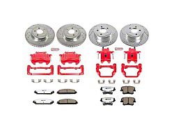 PowerStop Z26 Street Warrior Brake Rotor, Pad and Caliper Kit; Front and Rear (06-11 Charger AWD SXT, R/T & SE w/ Dual Piston Front Calipers)