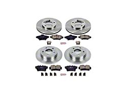 PowerStop OE Replacement Brake Rotor and Pad Kit; Front and Rear (94-98 Mustang GT, V6)