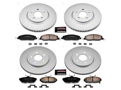 PowerStop Z17 Evolution Plus Brake Rotor and Pad Kit; Front and Rear (11-14 Mustang V6)