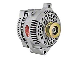 Powermaster 3G Style Large Frame Straight Mount Alternator with 6-Groove Pulley; 200 Amp; Natural (94-95 5.0L Mustang; 94-00 Mustang V6)