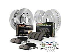 PowerStop OE Replacement Brake Rotor, Drum and Pad Kit; Front and Rear (1993 Camaro w/ Rear Drum Brakes)