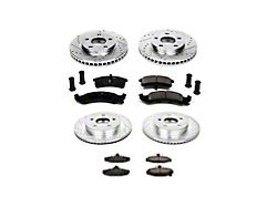 PowerStop Z23 Evolution Sport Brake Rotor and Pad Kit; Front and Rear (94-97 Camaro w/ Rear Disc Brakes)