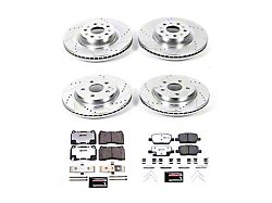 PowerStop Z26 Street Warrior Brake Rotor and Pad Kit; Front and Rear (21-24 Camaro LT1)