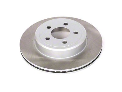 PowerStop Semi-Coated Vented Rotor; Rear (09-23 Challenger GT, R/T, Rallye Redline, SXT & T/A w/ Dual Piston Front Calipers & Vented Rear Rotors; 2011 Challenger SE w/ Dual Piston Front Calipers & Vented Rear Rotors)