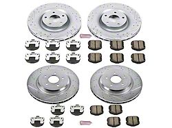 PowerStop Z23 Evolution Sport Brake Rotor and Pad Kit; Front and Rear (06-13 Corvette C6 427, Grand Sport, Z06 w/o Z07 Brake Package)