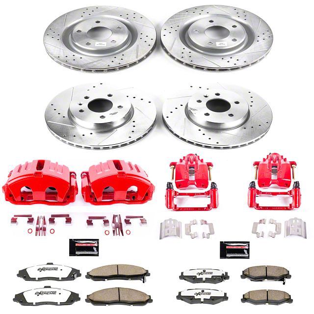 PowerStop Corvette Z26 Street Warrior Brake Rotor, Pad and Caliper Kit ...