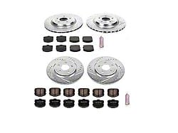 PowerStop Z26 Street Warrior Brake Rotor and Pad Kit; Front and Rear (06-13 Corvette C6 427, Grand Sport, Z06 w/o Z07 Brake Package)