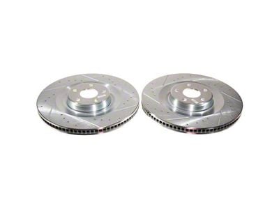 PowerStop Evolution Cross-Drilled and Slotted Rotors; Front Pair (21-25 Mustang Mach-E, Excluding GT)