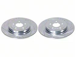 PowerStop Evolution Cross-Drilled and Slotted Rotors; Rear Pair (21-24 Mustang Mach-E)