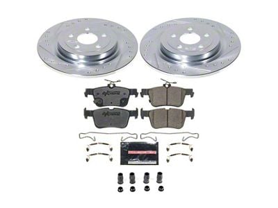 PowerStop Z26 Street Warrior Brake Rotor and Pad Kit; Rear (21-25 Mustang Mach-E)