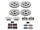 PowerStop OE Replacement Brake Rotor, Pad and Caliper Kit; Front and Rear (2012 Mustang GT500)