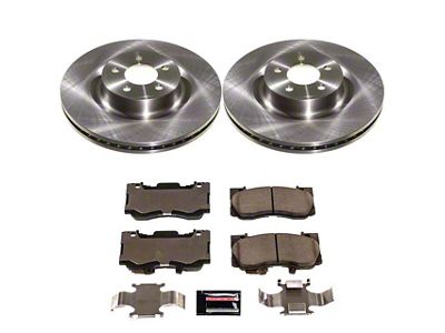 PowerStop OE Replacement Brake Rotor and Pad Kit; Front (21-23 Mustang GT w/o Performance Pack, EcoBoost w/ Performance Pack)