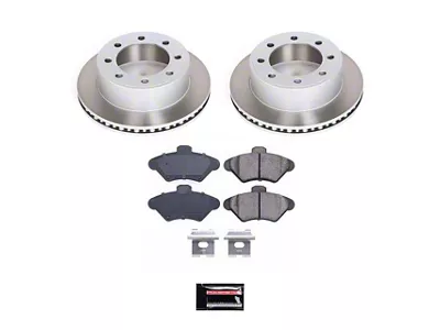 PowerStop Semi-Coated Brake Rotor and Pad Kit; Front (94-98 Mustang GT)