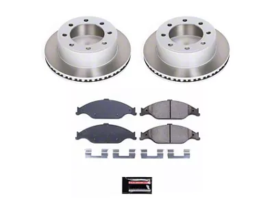 PowerStop Semi-Coated Brake Rotor and Pad Kit; Front (99-04 Mustang GT, V6)