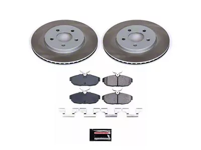 PowerStop Semi-Coated Brake Rotor and Pad Kit; Rear (05-10 Mustang; 2011 Mustang GT500)