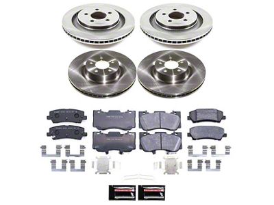 PowerStop Track Day Brake Rotor and Pad Kit; Front and Rear (21-23 Mustang GT w/o Performance Pack, EcoBoost w/ Performance Pack)