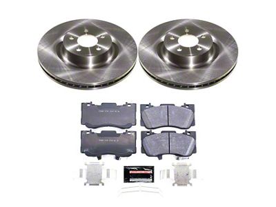 PowerStop Track Day Brake Rotor and Pad Kit; Front (21-23 Mustang GT w/o Performance Pack, EcoBoost w/ Performance Pack)