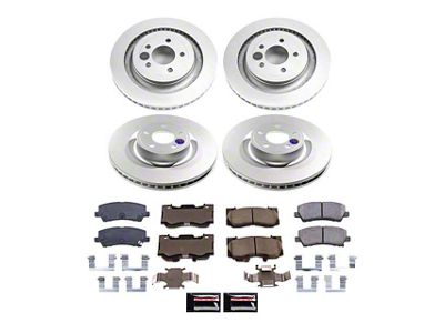 PowerStop Z17 Evolution Plus Brake Rotor and Pad Kit; Front and Rear (21-23 Mustang GT w/o Performance Pack, EcoBoost w/ Performance Pack)