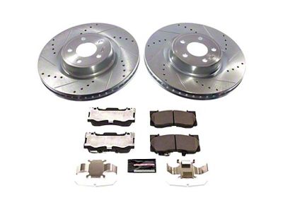 PowerStop Z23 Evolution Sport Brake Rotor and Pad Kit; Front (21-23 Mustang GT w/o Performance Pack, EcoBoost w/ Performance Pack)