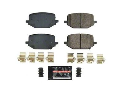 PowerStop Z23 Evolution Sport Carbon-Fiber Ceramic Brake Pads; Rear Pair (24-25 Mustang GT w/o Performance Pack, EcoBoost w/ Performance Pack)