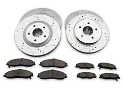 PowerStop Z23 Evolution Sport Brake Rotor and Pad Kit; Front and Rear (05-13 Corvette C6 Base w/ Standard Brake Package)