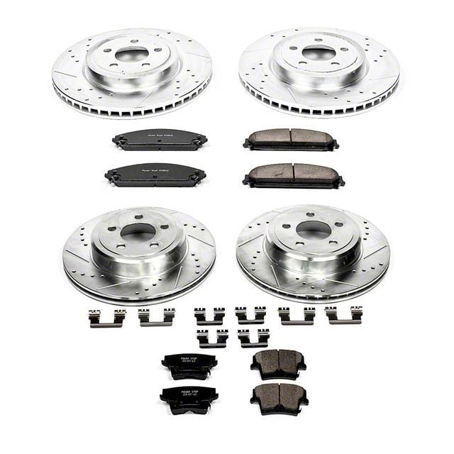 PowerStop Challenger Z23 Evolution Sport Brake Rotor and Pad Kit; Front and  Rear K2853 (09-23 Challenger GT