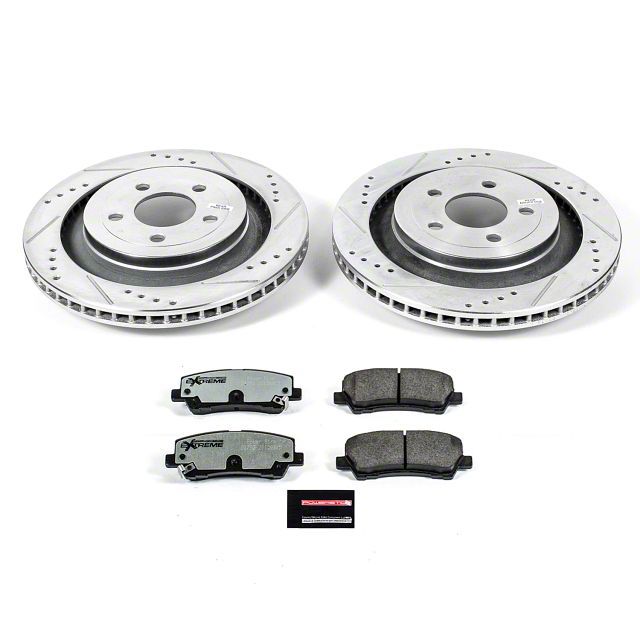 PowerStop Z26 Street Warrior Brake Rotor and Pad Kit; Front and Rear (15-23  Mustang GT w/ Performance Pack)