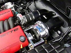 Procharger High Output Intercooled Supercharger Complete Kit with P-1SC-1; Satin Finish (01-04 Corvette C5 Z06)