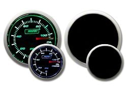 Prosport 52mm Performance Series Oil Pressure Gauge; Electrical; Green/White (Universal; Some Adaptation May Be Required)