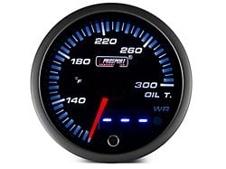 Prosport 60mm JDM Series Dual Display Oil Temperature Gauge; Electrical; Amber/White (Universal; Some Adaptation May Be Required)